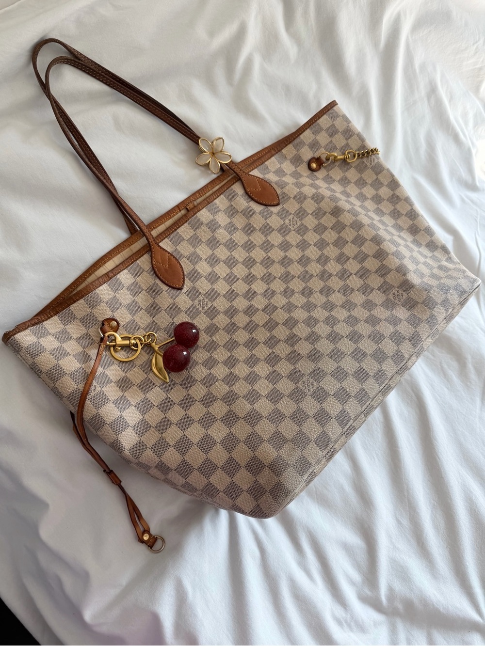 authentic Vintage Louis Vuitton Neverfull  GM Damier Azur Tote Bag